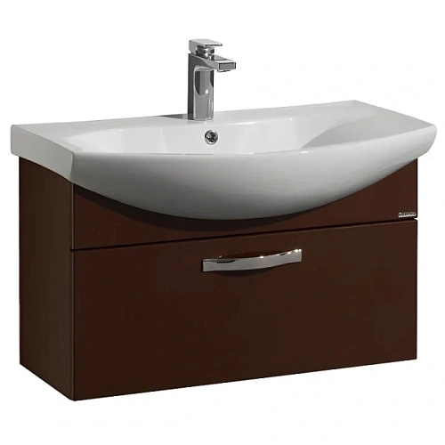 Тумба под раковину подвесная Акватон Ария 80 коричневая - фото 1