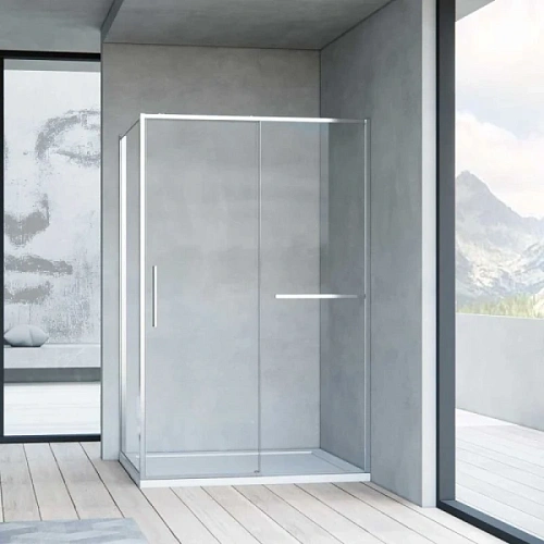 Душевой уголок Vincea Slim Soft 120х90 см профиль хром, стекло прозрачное - фото 2