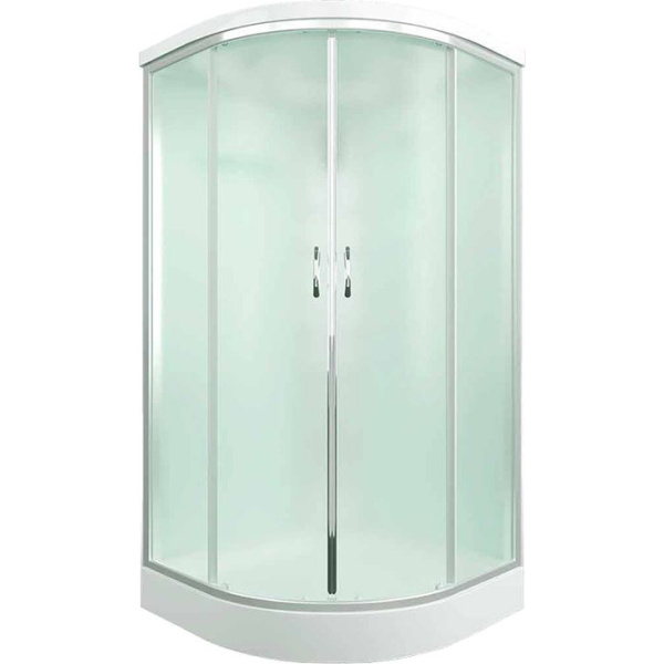 Душевая кабина, задняя стенка белая, стекло матовое, Erlit Comfort ER 4509P-C3 ER4509P-C3-RUS (детальная фотография), четверть круга