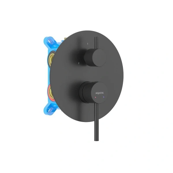Смеситель для душа Акватек Европа черный AQ1347MB (детальная фотография)