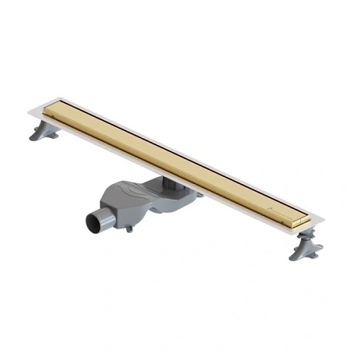 Душевой лоток Boheme Premium Linear 80 см золото - фото 1