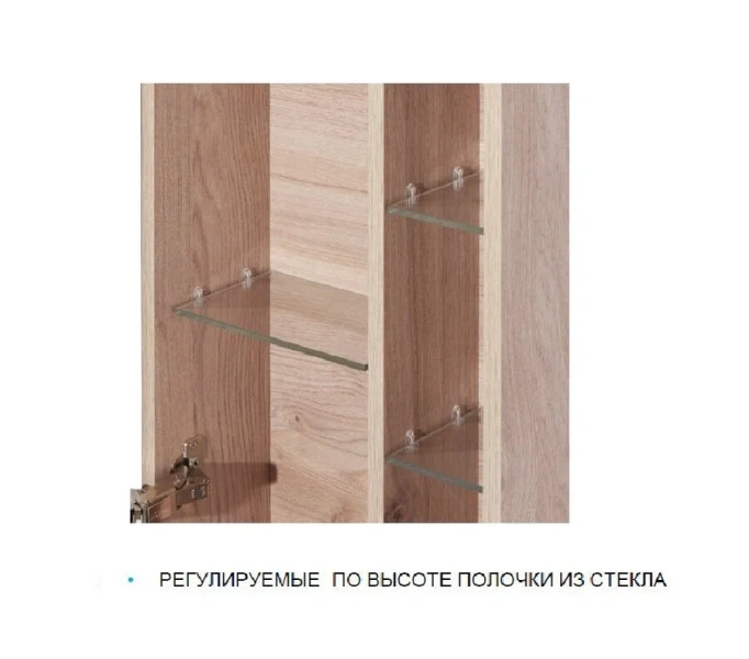 Тумба с раковиной подвесная Акватон Бостон 1A252601BN010 75 см с дверцей и двумя ящиками (детальная фотография), комбинированная