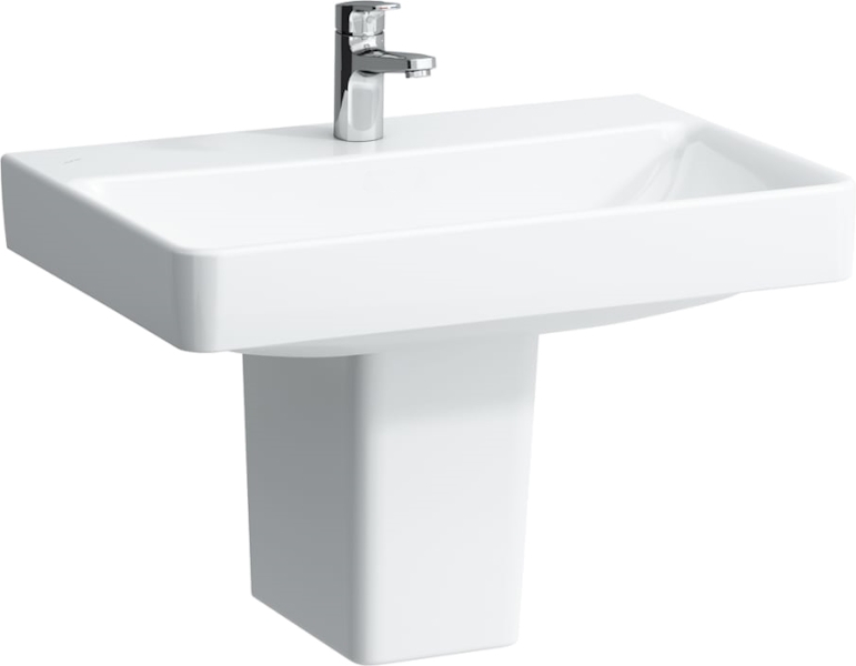 Раковина Laufen Pro S 70 см с отверстием для смесителя без отверстия перелива 8.1096.7.000.111.1 (детальная фотография), современные, hi-tech