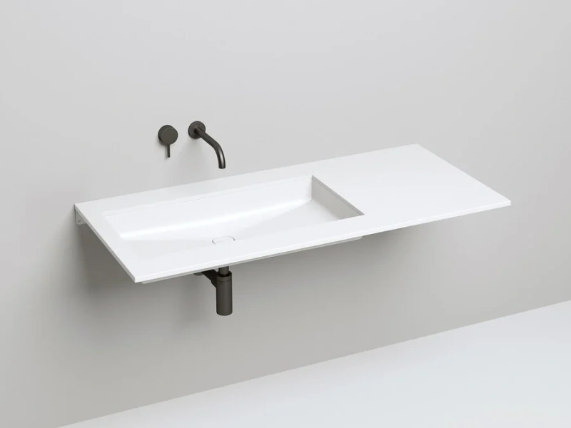 Раковина Salini Marea 10 75 см в цвете по RAL 1802210MF (детальная фотография), встраиваемые (в столешницу), пристенные