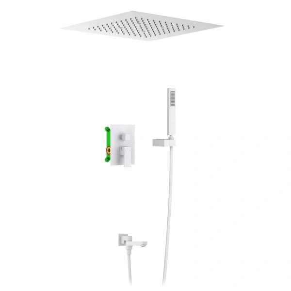 Душевой комплект Timo Selene белый матовый SX-2039/16SM (детальная фотография), современные, hi-tech