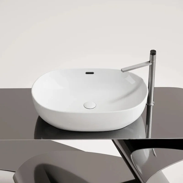 Раковина Ceramica Nova Element 61 см белая глянцевая CN6064 (детальная фотография), из санфарфора