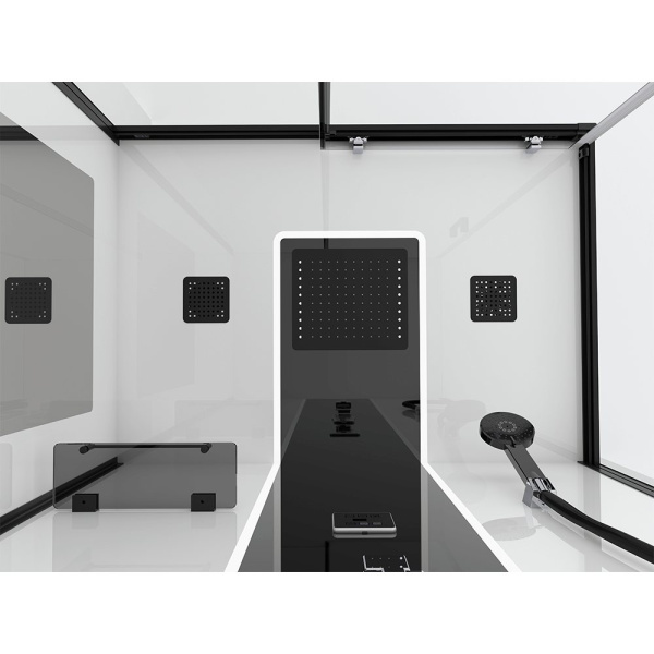 Душевая кабина Black&White Galaxy G8800 110x80 см стекло прозрачное 8800110 (детальная фотография), со средним поддоном