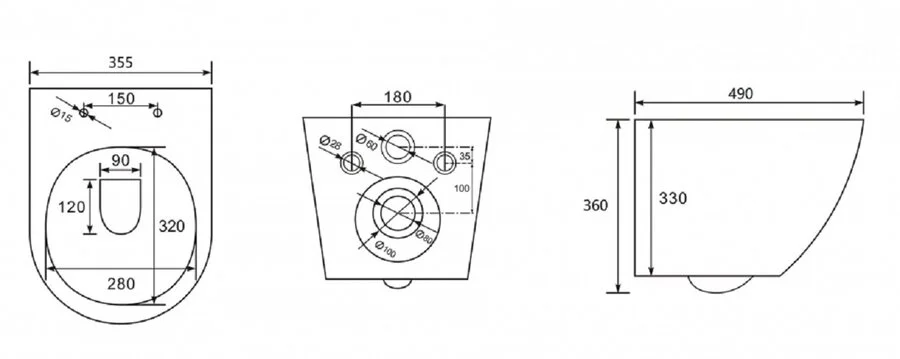 Унитаз с инсталляцией Abber BEQUEM белый AC1100-AC0105-AC0121 (детальная фотография) index_1