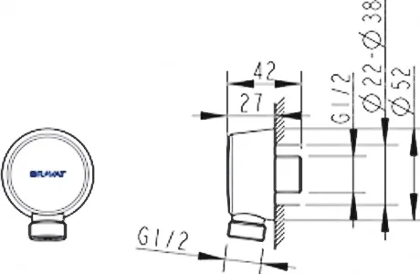 Подключение душевого шланга Bravat P7402C-2-RUS (детальная фотография) index_1