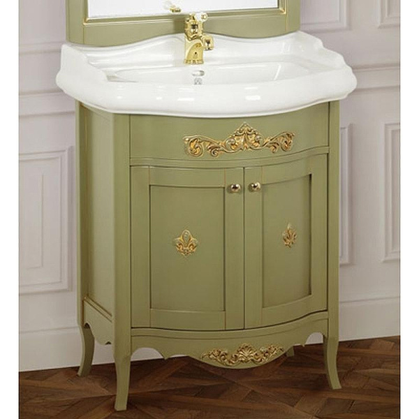 Тумба под раковину напольная Migliore Bella 64 см Oliva 25913 (детальная фотография), классика, ретро, в стиле прованс