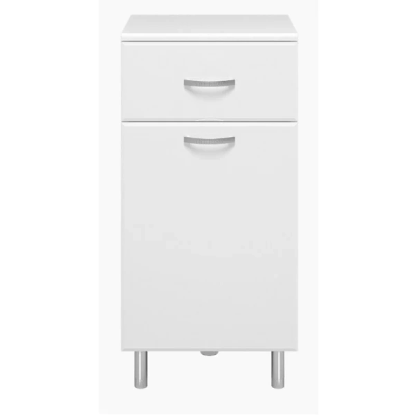 Тумба напольная Misty Люси 40 см с бельевой корзиной Э-Люс07040-011Бк (детальная фотография)