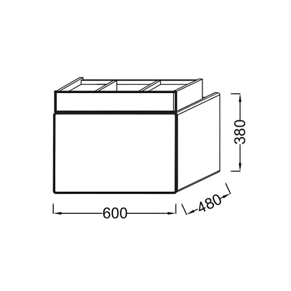 Тумба под раковину подвесная Jacob Delafon Terrace 60 см белый EB1185-G1C (детальная фотография), нет в наличии