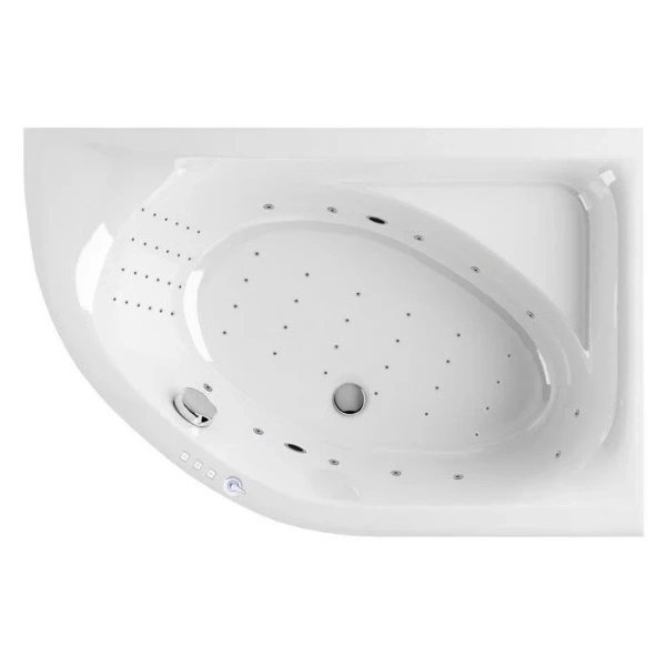 Ванна гидромассажная Excellent Aquarella Nano 150 x 100 см, правая, белый/хром, WAEX.ARP15.NANO.CR (детальная фотография)