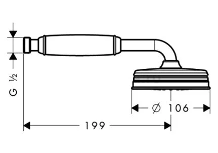Душевая лейка хром Axor Montreux 16320000 (детальная фотография), нет в наличии