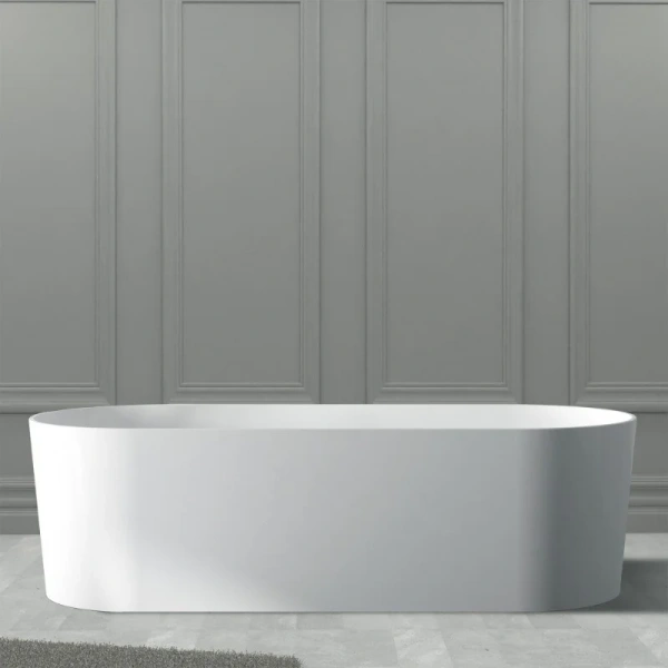 Ванна из искусственного камня Abber Stein 180x75 см белая матовая AS9614 (детальная фотография)
