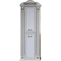 Шкаф-пенал, петли слева, цвет белый, Misty Барокко