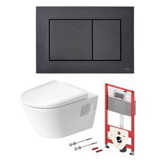 Унитаз с инсталляцией Tece TECEbase 2.0 с панелью смыва