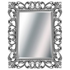 Зеркало прямоугольное с фацетом, цвет поталь серебро, Tessoro Isabella 75