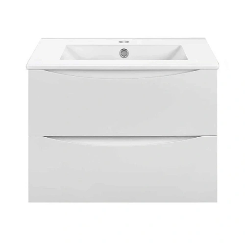 Тумба под раковину подвесная Vincea Mia Slim 70 см белый глянец - фото 7