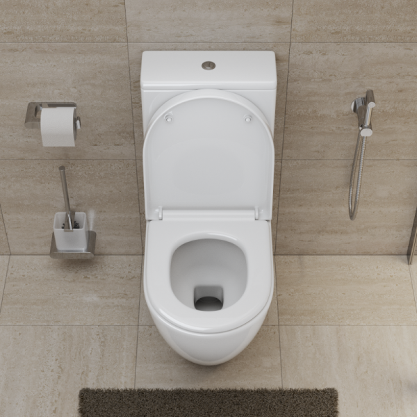 Чаша для унитаза-компакта BelBagno Sfera-TOR белая BB2141CP-TOR (детальная фотография), безободковые, с антивсплеском, компакт