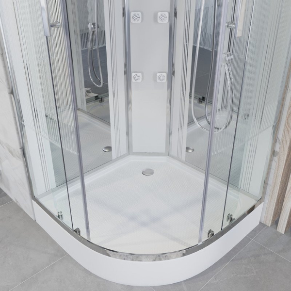 Душевая кабина Niagara Ultra 100x100 см стекло с узором 7020164 (детальная фотография), с раздвижными дверьми