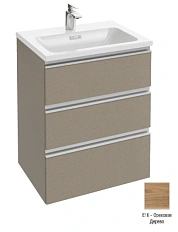 Тумба с раковиной подвесная Jacob Delafon Vox EB2050-RA 60 см с тремя ящиками