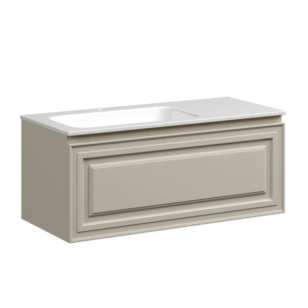 Тумба под раковину подвесная Sancos Very 100 см левая, beige soft VR100LCE (детальная фотография) index_1