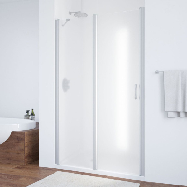 Душевая дверь профиль матовый хром стекло сатин Vegas-glass EP-F-1 100 07 10 L (детальная фотография)