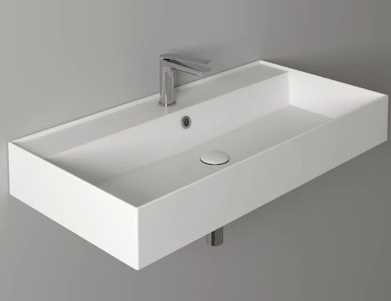 Раковина Simas Agile 90 см белая AG91 bi*1 (детальная фотография), подвесные, пристенные