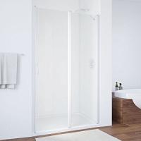 Душевая дверь профиль белый стекло прозрачное Vegas-glass