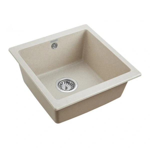 Мойка для кухни Paulmark Brilon 45 см бежевая PM104546-BE (детальная фотография), кварц