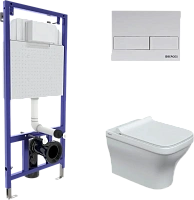 Унитаз с инсталляцией BERGES клавиша белая