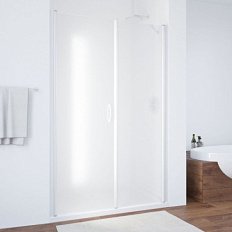 Душевая дверь профиль белый стекло сатин Vegas-glass