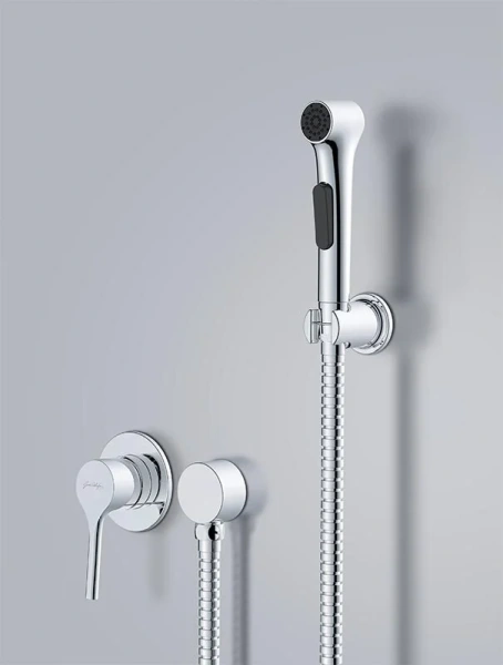 Гигиенический душ со смесителем Jacob Delafon Elate хром E24610-CP (детальная фотография), современные, hi-tech