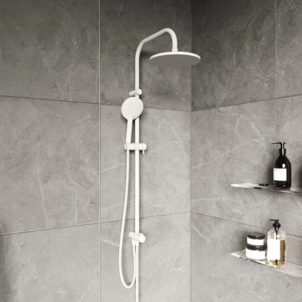 Душевая стойка Damixa Origin Bit белая DX977700200 (детальная фотография), современные, hi-tech