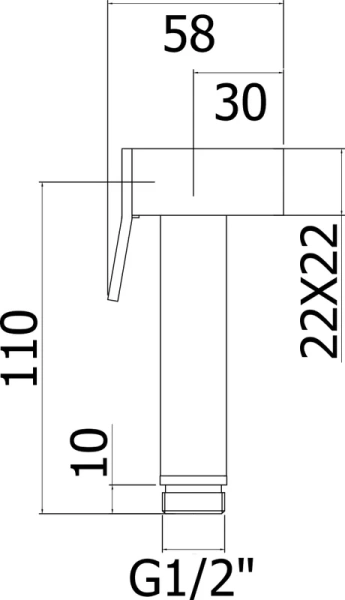 Гигиенический душ Paffoni Tweet Square хром ZDOC121CR (детальная фотография), современные, hi-tech