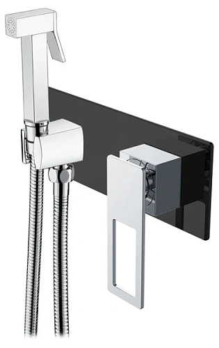 Гигиенический душ со смесителем Boheme Q хром-черный - фото 3