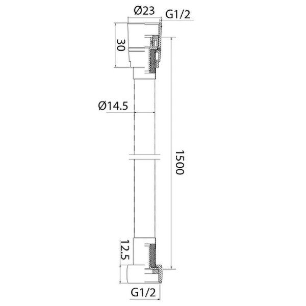 Шланг для душа IDDIS Optima Home хром матовый 04P15BCi19 (детальная фотография), шланги для душа