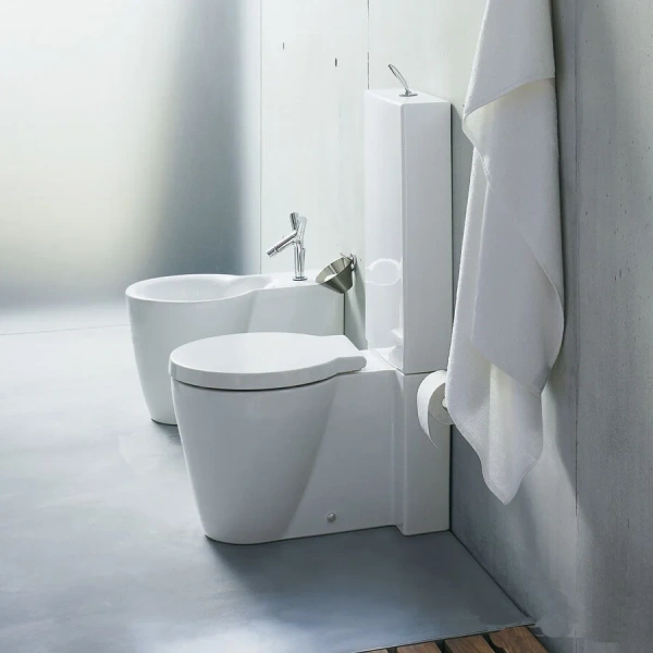 Сиденье для унитаза, съемное, soft close, петли нержавеющая сталь, Duravit Starck 1 0065880099 (детальная фотография), по запросу