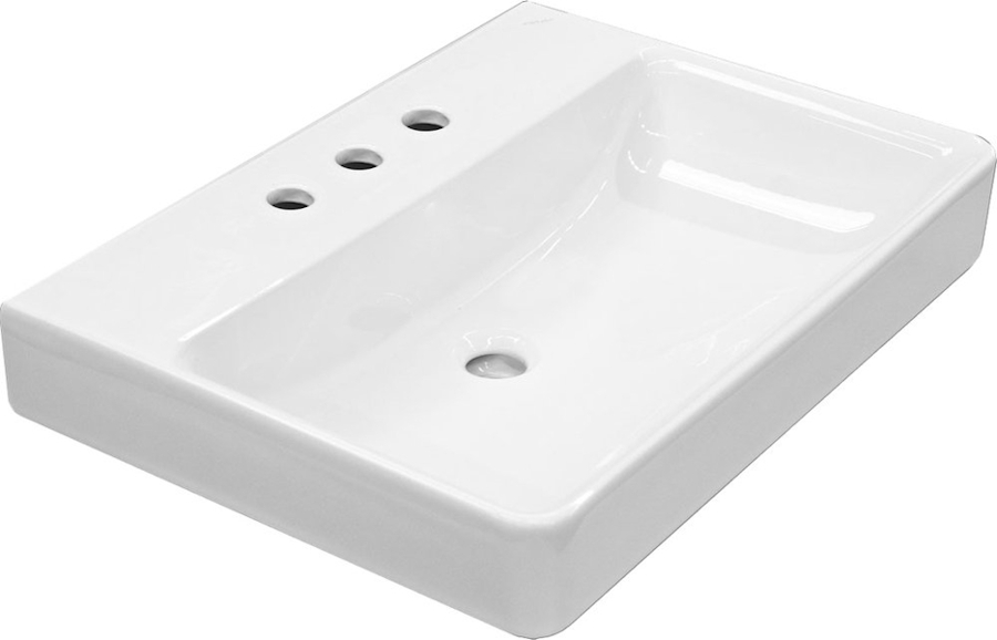 Раковина Laufen Pro S 55 см с 3 отверстиями для смесителя, без отверстия перелива 8.1096.2.000.158.1 (детальная фотография)