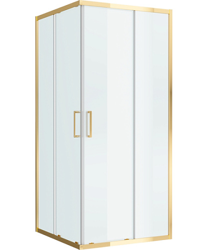 Душевой уголок BelBagno Luce 90x90 см стекло Punto профиль золото - фото 5