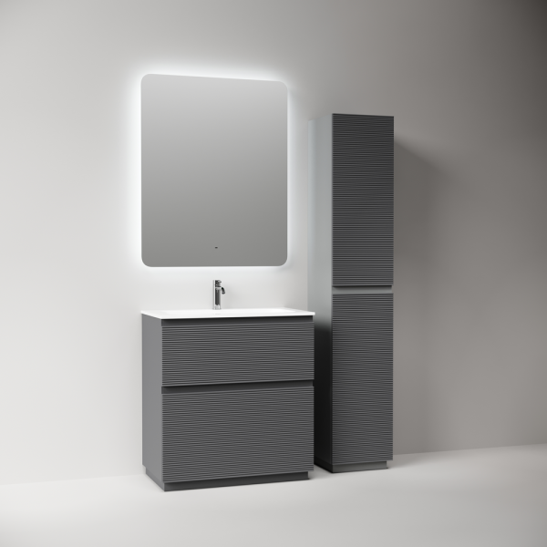 Тумба под раковину напольная Sancos Folk Floor 80 см grey soft FL80FGS (детальная фотография), моноблок