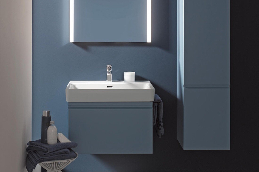 Раковина Laufen Pro S 65 см с 1 отверстием для смесителя, с отверстием перелива 8.1096.4.000.104.1 (детальная фотография), одинарные