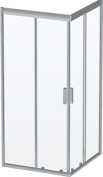 Душевой уголок Am.Pm Gem 90x90 см профиль хром матовый W90UG-403-090MT (детальная фотография), прозрачные