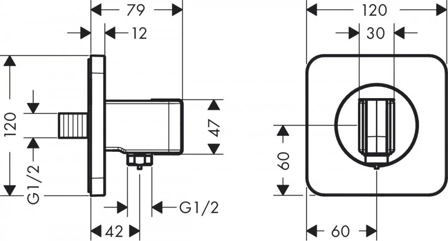 Шланговое подсоединение Axor Citterio E 36724 с держателем (детальная фотография) index_1