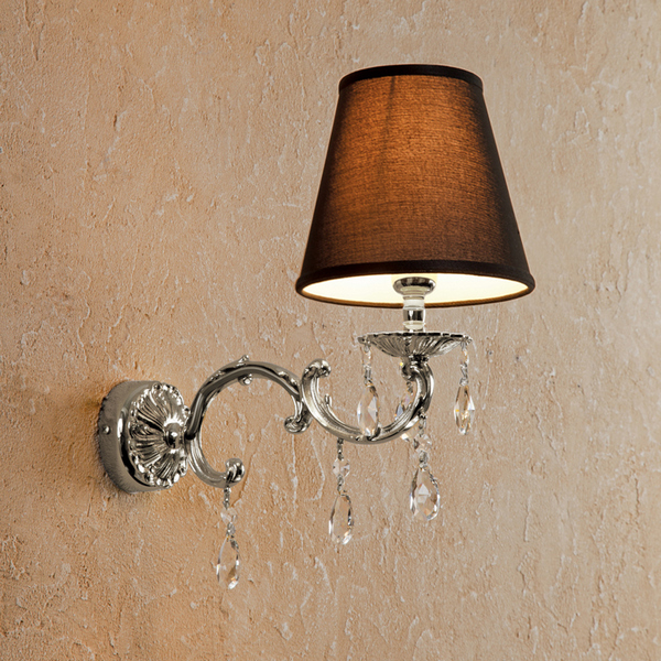 Светильник для ванной, крепление к стене, абажур чёрного цвета, La Beaute LU10N.M (детальная фотография)