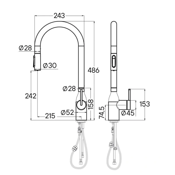 Смеситель для питьевой воды Paulmark Universal светлое брашированное золото Un213880-SBG (детальная фотография), для кухни, для питьевой воды с фильтром