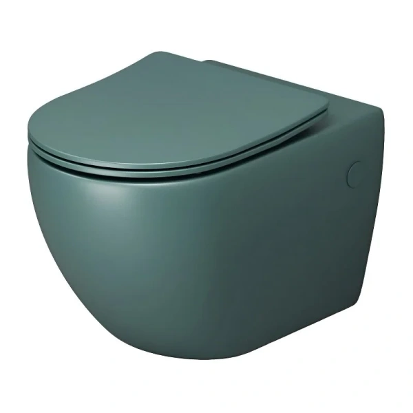 Унитаз подвесной Grossman Color зеленый матовый GR-4411OLMS (детальная фотография)
