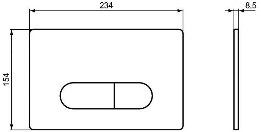 Клавиша смыва Ideal Standard ProSys Oleas R0116 пневматическая (детальная фотография), в наличии