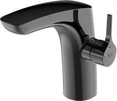 Смеситель для раковины Roca Insignia черный титан, без донного клапана